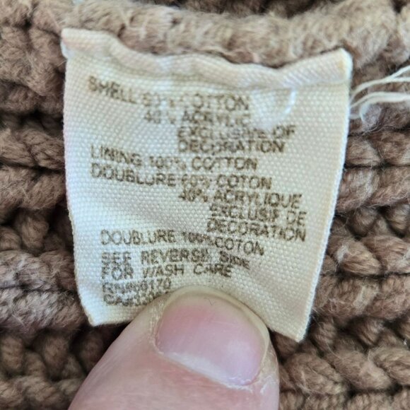 Free People Womens Knit Cardigan Embroidered Floral Beige & Coral Lined Size M - Picture 8 of 8